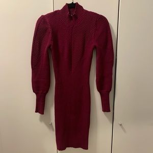 Lulus burgundy sweater dress